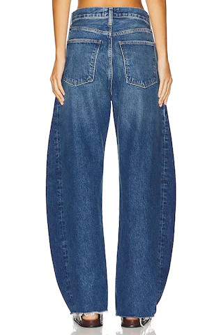 Luna Pieced High Rise Curved Taper Jeans | Revolve Clothing (Global)