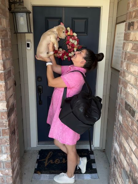 The sweetest little puppy and the cutest pink dress ! 

#LTKitbag #LTKstyletip