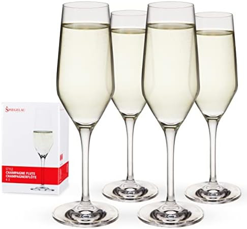 Spiegelau Style Champagne Wine Glasses Set of 4 - European-Made Crystal, Classic Stemmed, Dishwas... | Amazon (US)
