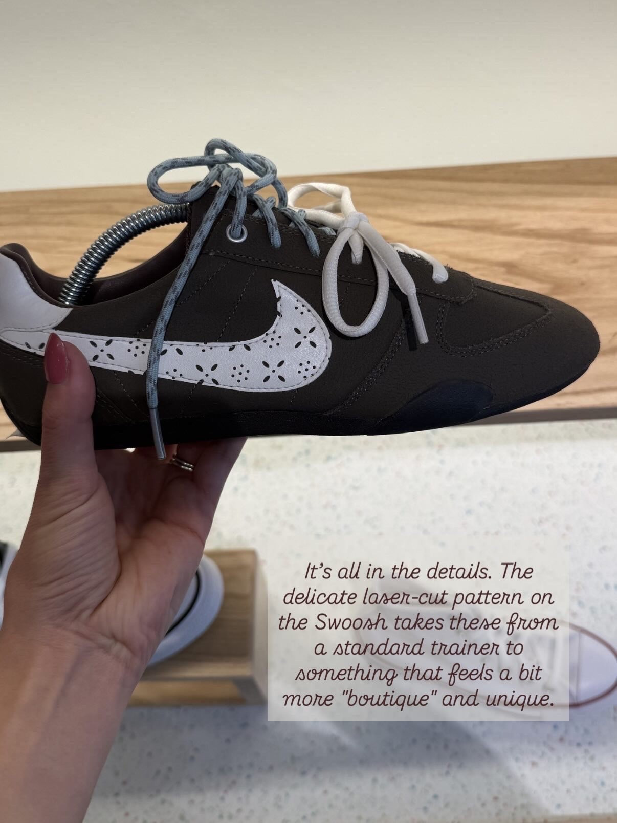 It's all in the details. The delicate laser-cut pattern on the Swoosh takes these from a standard trainer to something that feels a bit more "boutique" and unique.

#LTKSeasonal #LTKPetite