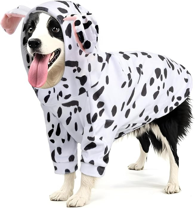 DELIFUR Dog Halloween Dalmatian Costume - Adorable Dog Hoodies for Medium Large Pet Cute Animal C... | Amazon (US)