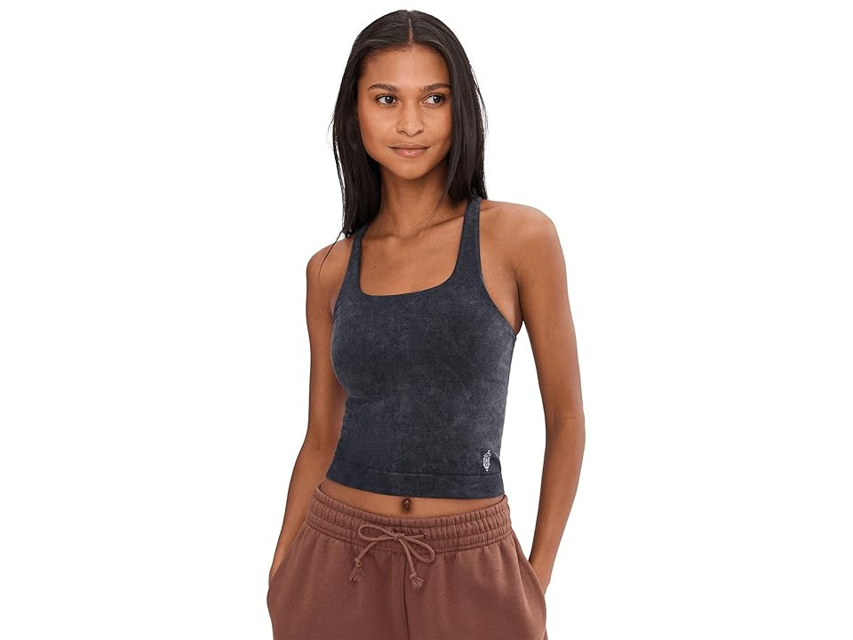 FP Movement Go To Smooth Square Neck Cami Women's Clothing Washed Black: XL (Women's 16) | Zappos.com