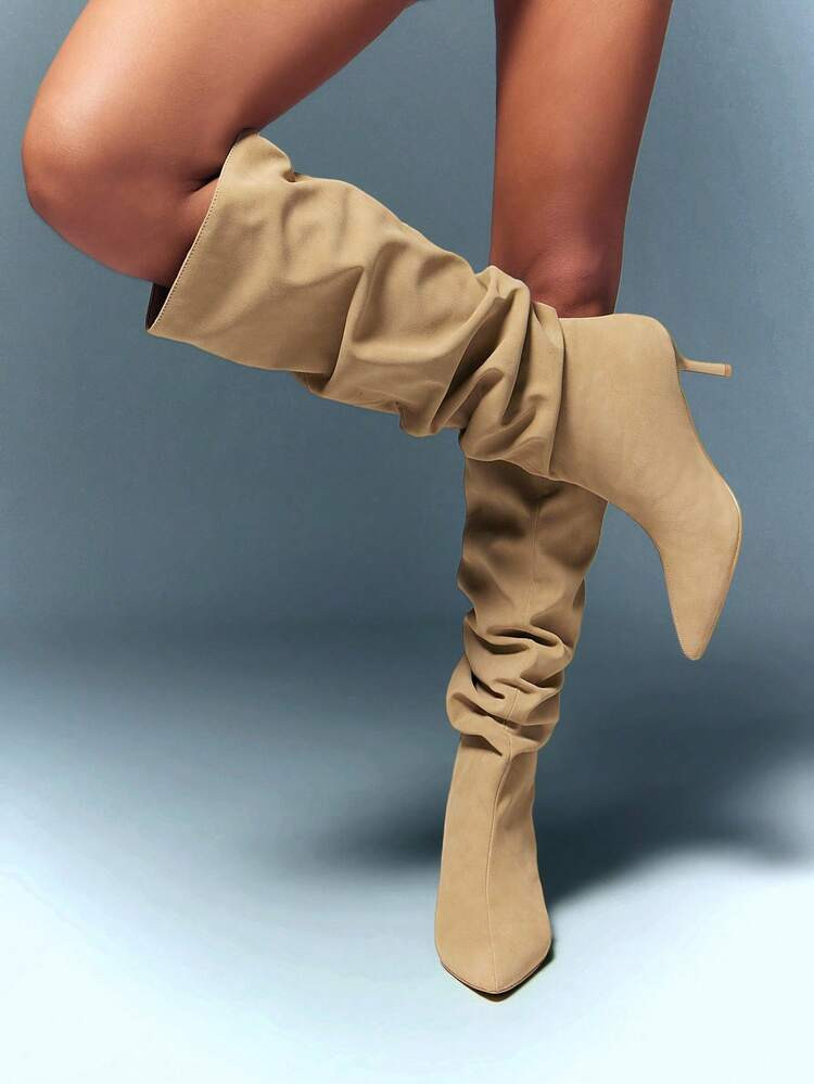 Suede tan boots | SHEIN