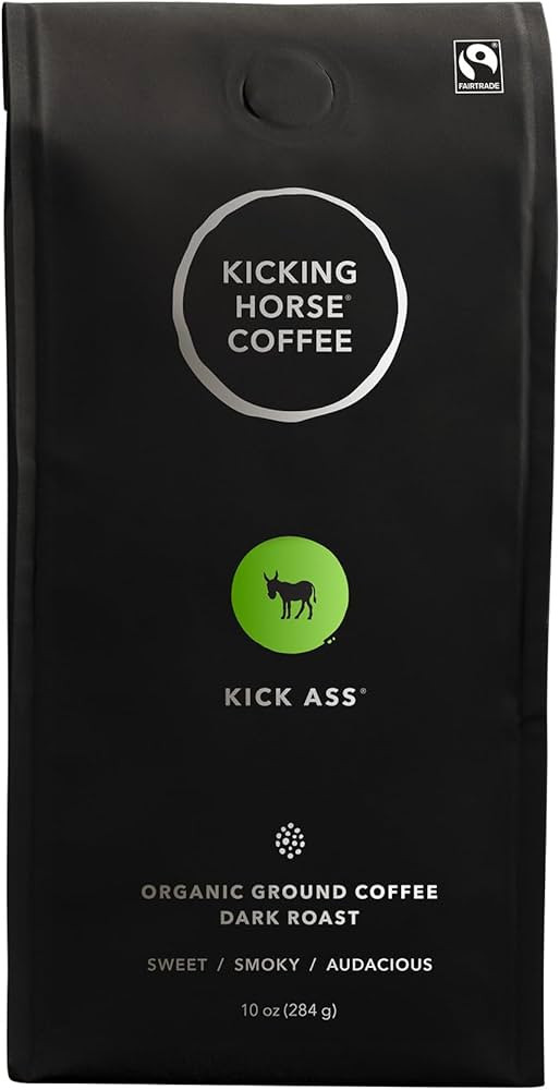 Kicking Horse Coffee - Kick Ass Blend, Ground 100% Arabica Coffee Dark Roast All Organic & Fairtr... | Amazon (CA)
