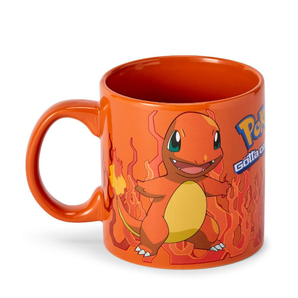 Pokémon Charmander Orange Foil Print Ceramic Coffee Mug Holds 20 Ounces | Oriental Trading Company