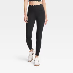 Women's Scallop Detail High-Rise 7/8 Leggings - JoyLab™ | Target