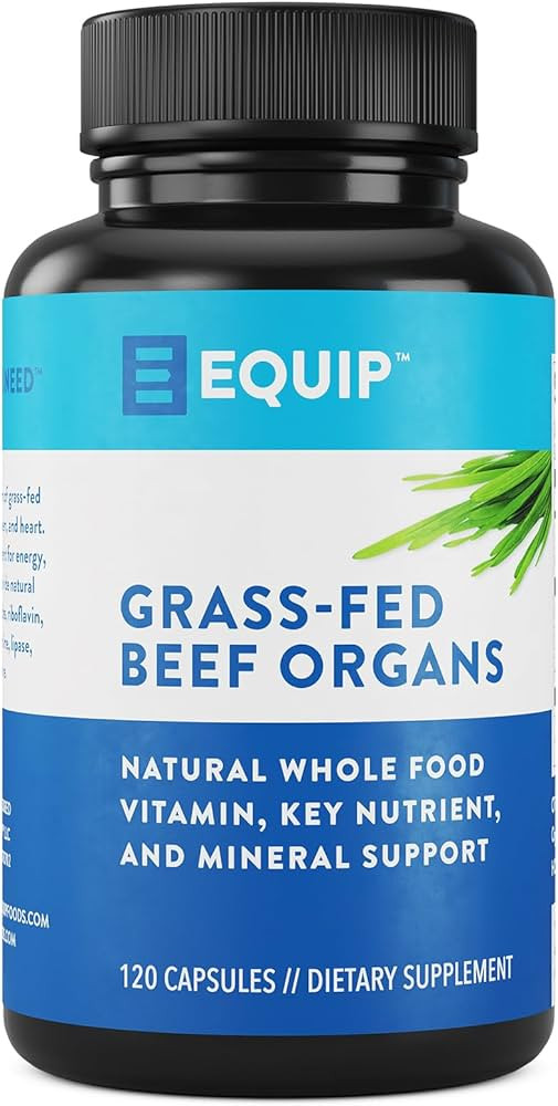 Equip Foods Grass-Fed Beef Organs | Grass Fed Beef Organ Supplement | Support Heart, Kidney & Spl... | Amazon (US)