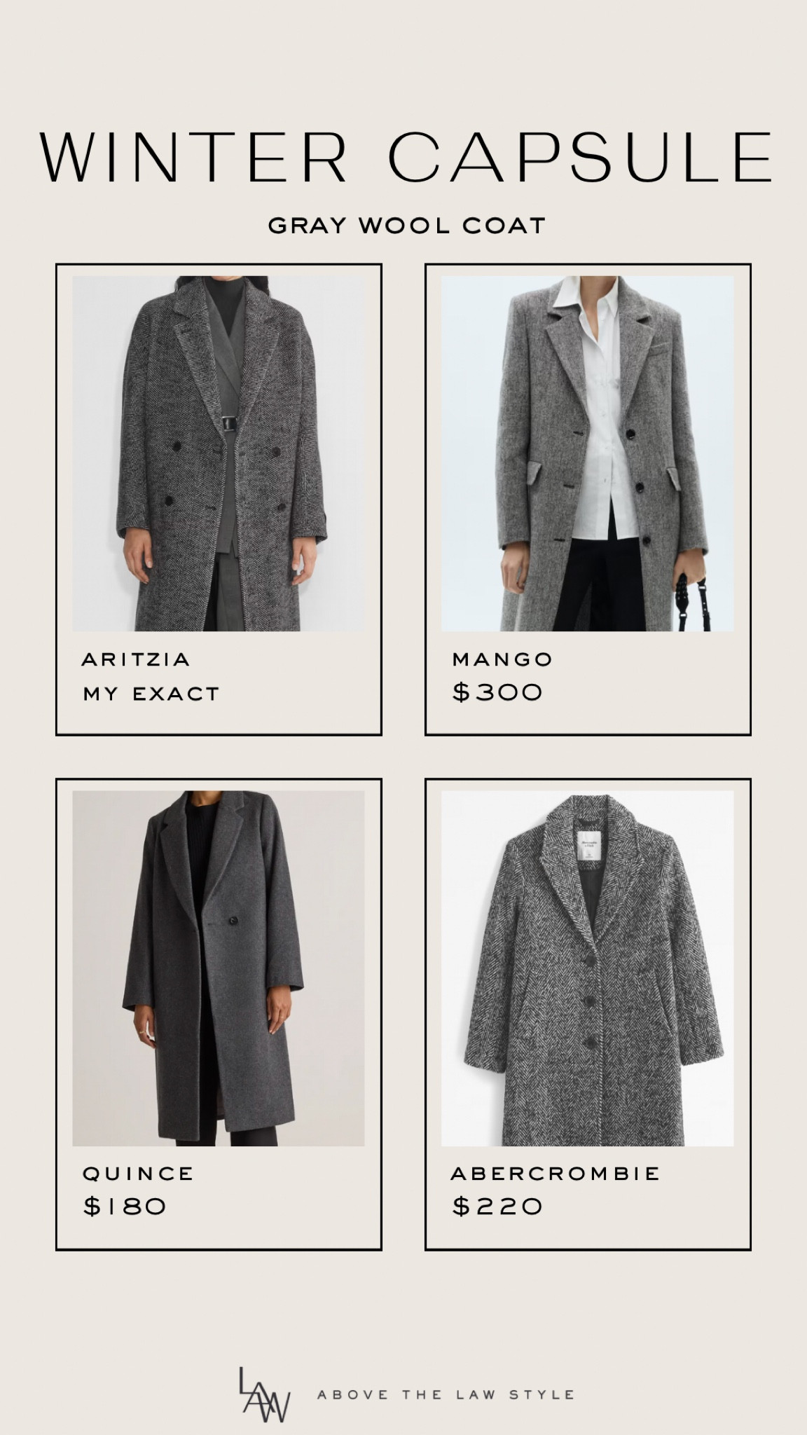 Winter Capsule: Herringbone or Gray Wool Coatt

#LTKStyleTip #LTKSeasonal #LTKOver40