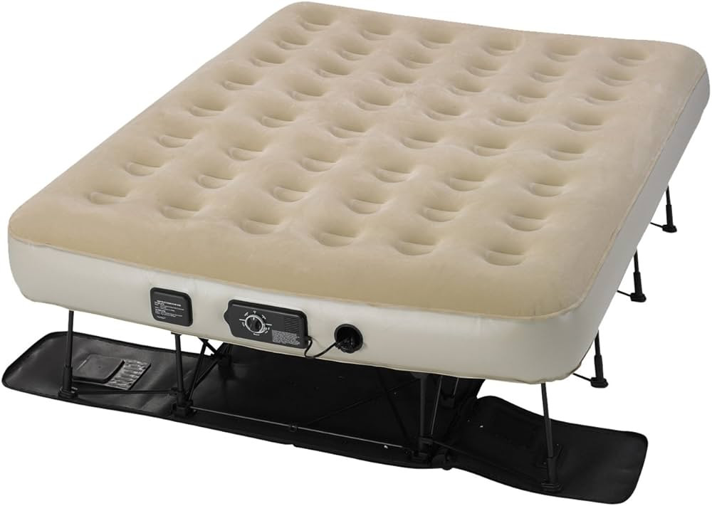 Serta EZ Air Mattress with Never Flat Pump Tan, Queen | Amazon (US)