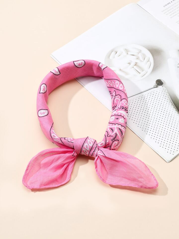 1 stuk Paisleyprint Bandana Stijlvol Y2K Vierkant Sjaals Voor Concert Aesthetisch | SHEIN