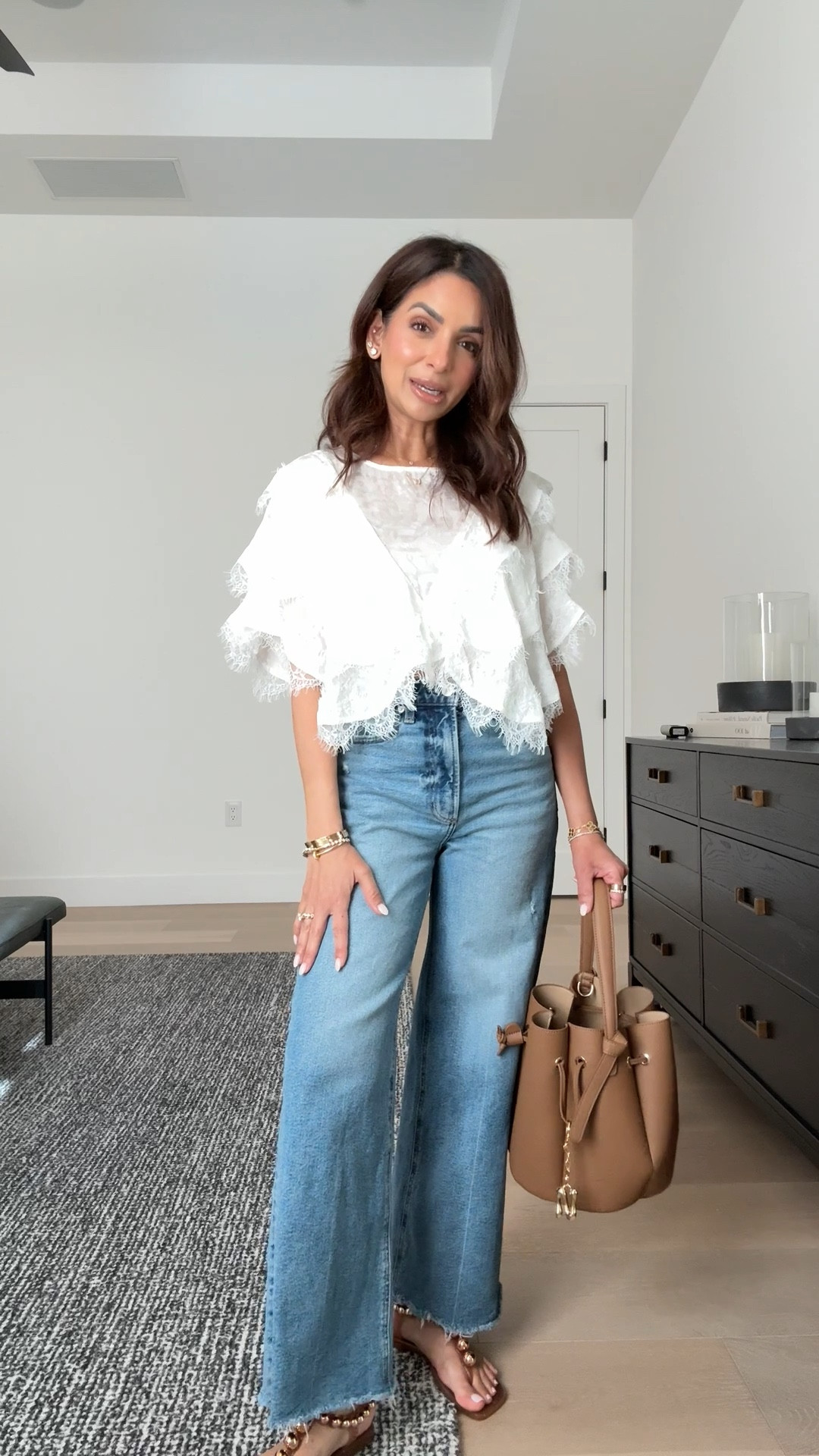 Spring outfit idea for moms from Anthropologie! These jeans have been a top pick for me lately. I am obsessed with the lace detail on this top. Wearing size XXS in the top and 24 Petite in the jeans!  Use my code NASREEN20 for 20% off. 

 

#LTKSeasonal #LTKOver40 #LTKSaleAlert