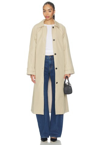 EAVES x Jasmine Tookes Lena Car Coat in Khaki from Revolve.com | Revolve Clothing (Global)