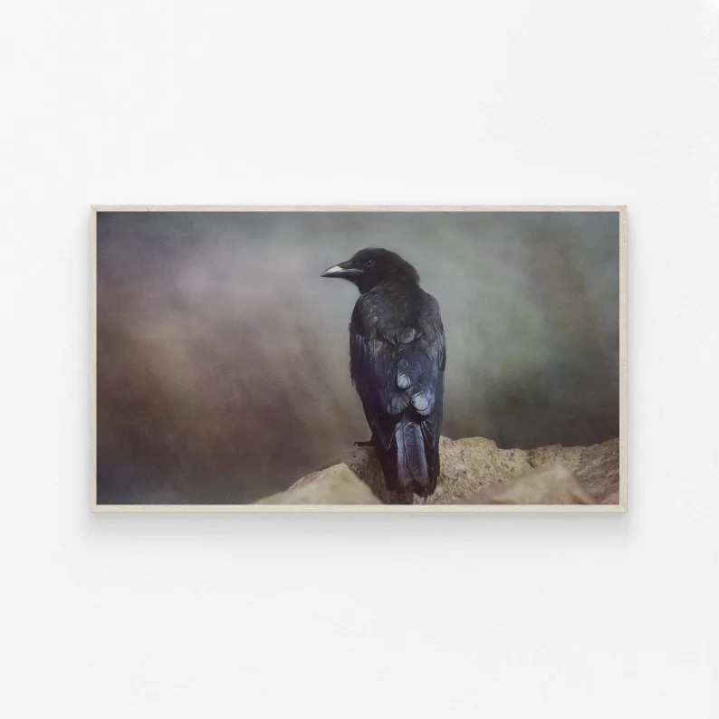 Samsung Frame TV Art Halloween Black Bird Instant Download - Etsy | Etsy (US)