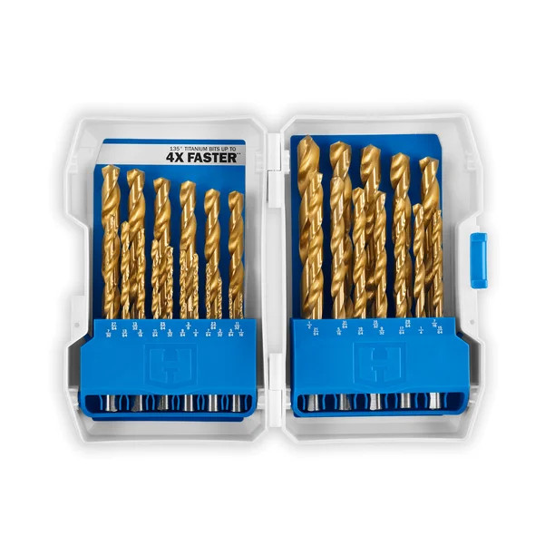 HART 29-Piece Titanium Drill Bit Set with Protective Storage Case - Walmart.com | Walmart (US)