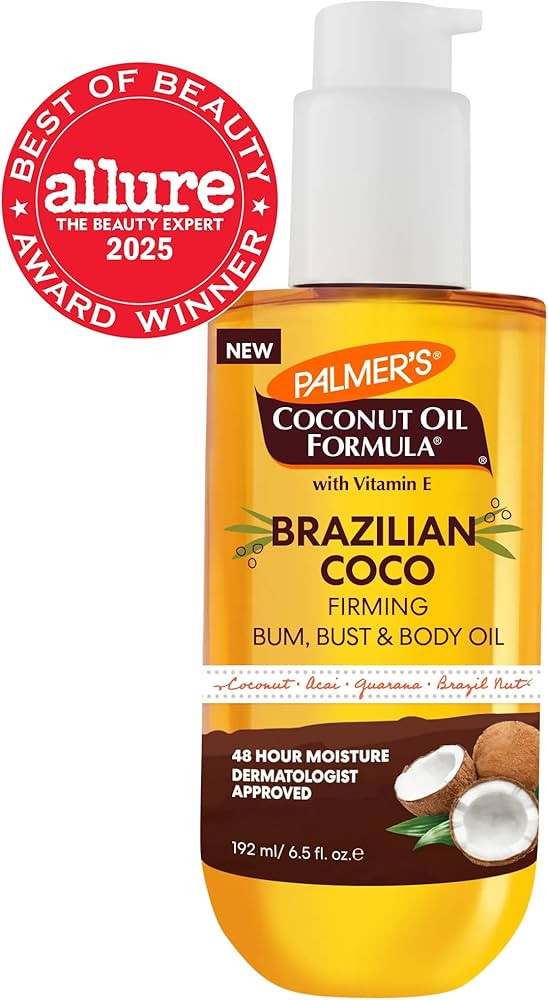 Palmer's Coconut Oil Formula Brazilian Coco Firming Body Oil with Vitamin E, 6.5 Fl Oz, Helps wit... | Amazon (US)
