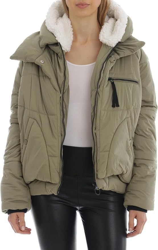 Avec Les Filles Quilted Oversized Puffer Coat with Faux Fur Lined Hood | Amazon (US)