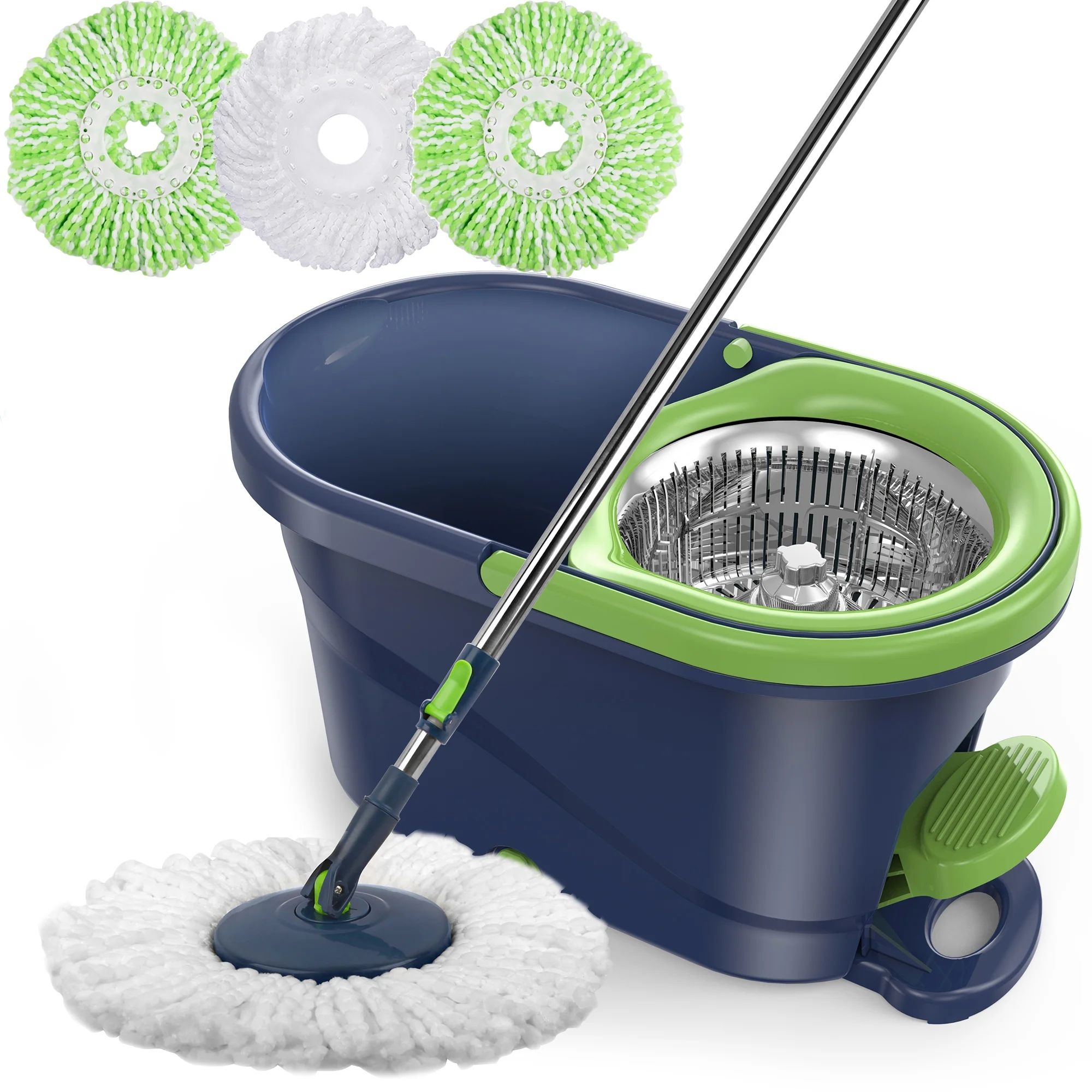 SUGARDAY Spin Mop and Bucket with Wringer Set for Floors Cleaning Heavy duty System, Green - Walm... | Walmart (US)
