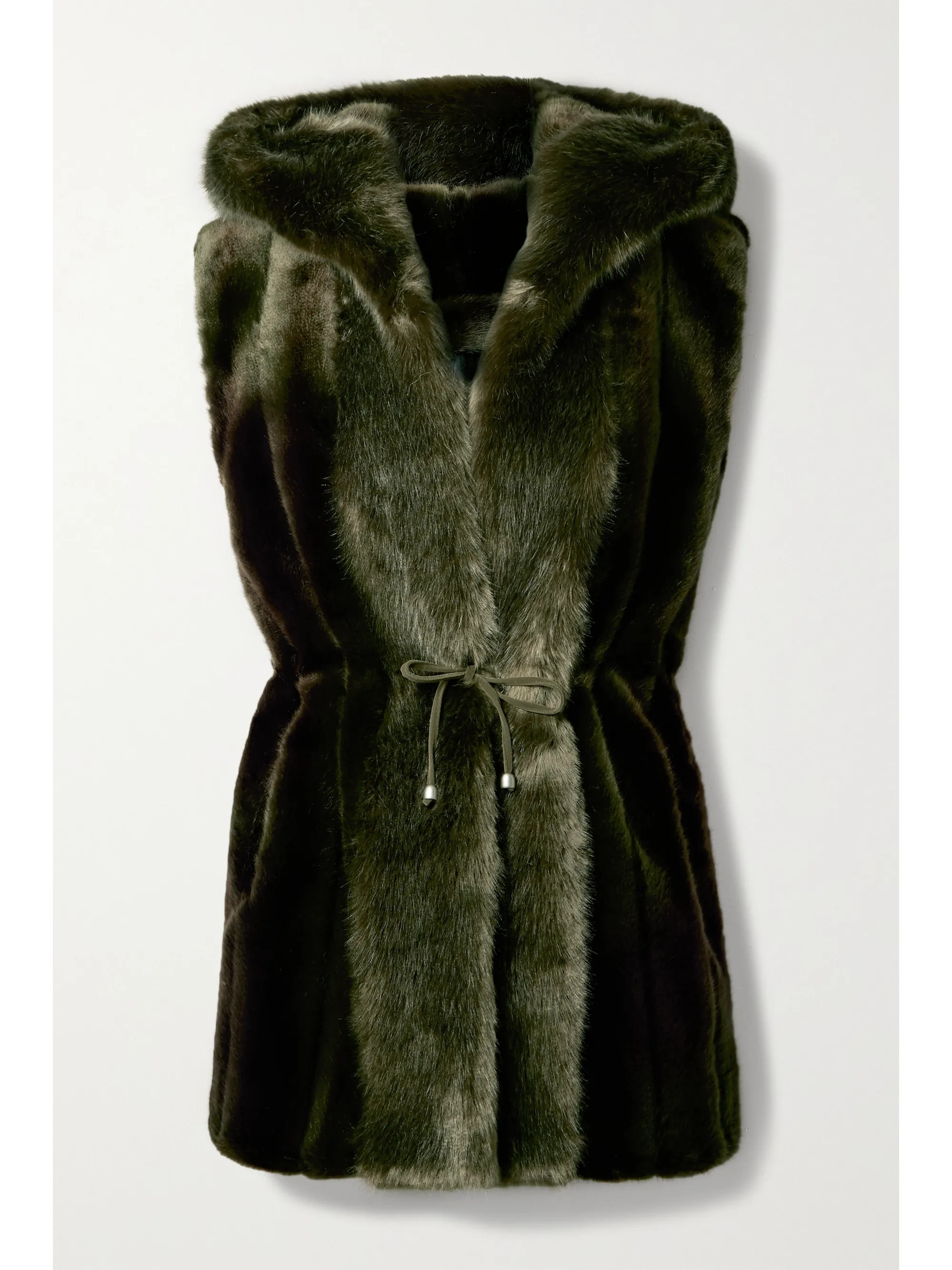 Skate Moss hooded two-tone faux fur vest | NET-A-PORTER (UK & EU)