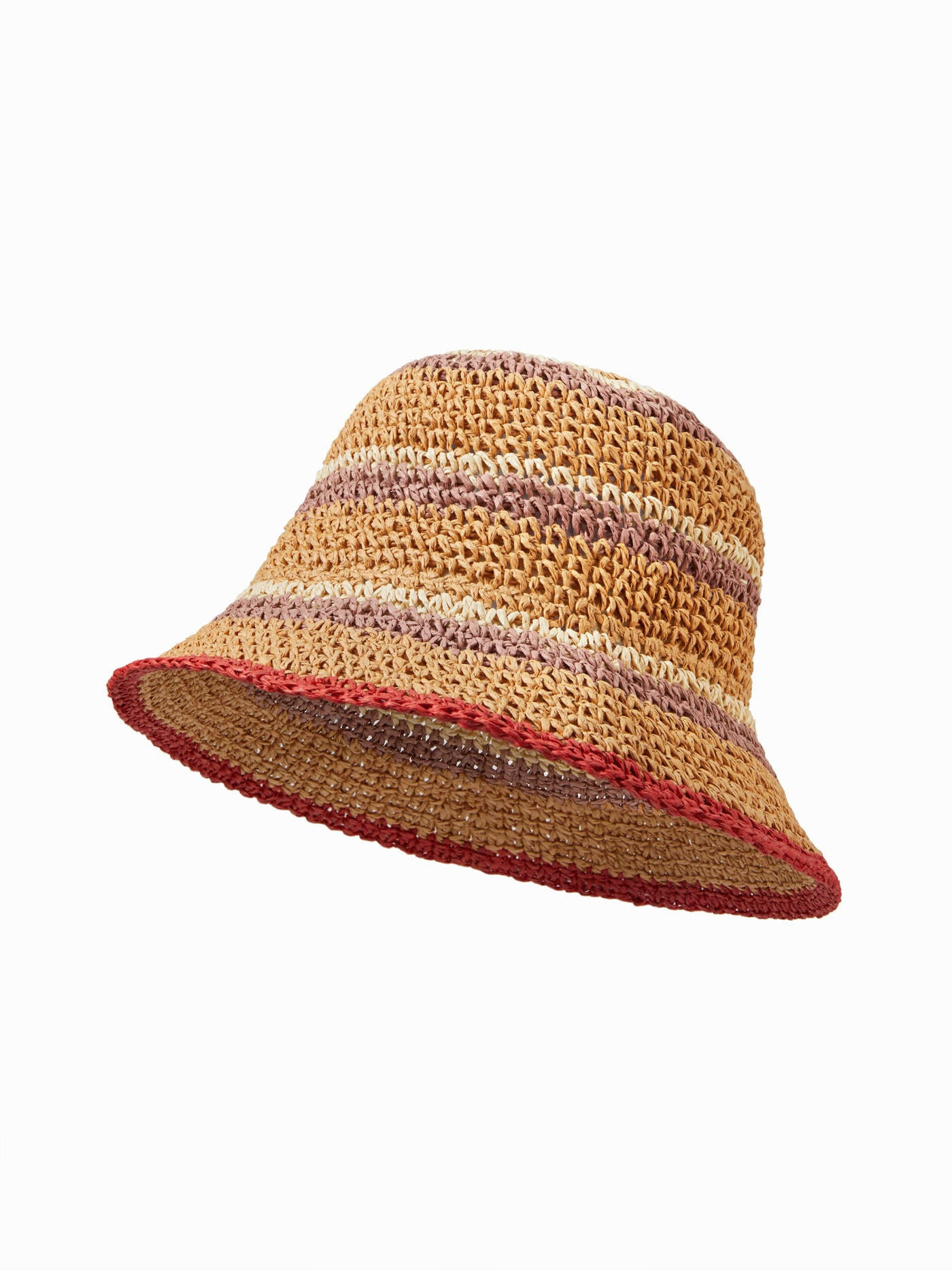 Plant MULTI-COLOR STRIPE WOVEN BUCKET HAT For Vacation Beach | Cider