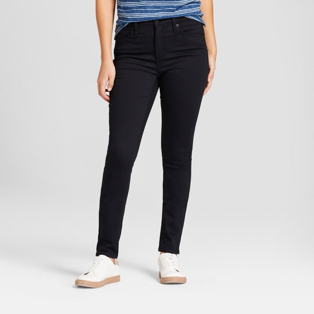 Women's High-Rise Skinny Jeans - Universal Thread Black 2 Long | Target