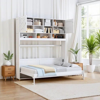 Queen Size Murphy Bed with Storage - Space-Saving Wall Bed | Wayfair North America