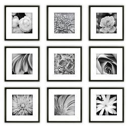 9pc Wall Frame Set Black - Gallery Perfect | Target