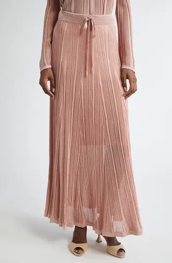 Lucky Metallic Rib Maxi Skirt | Nordstrom