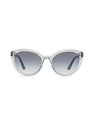 Prada Women's 54MM Cat Eye Sunglasses - Blue Grey | Saks Fifth Avenue