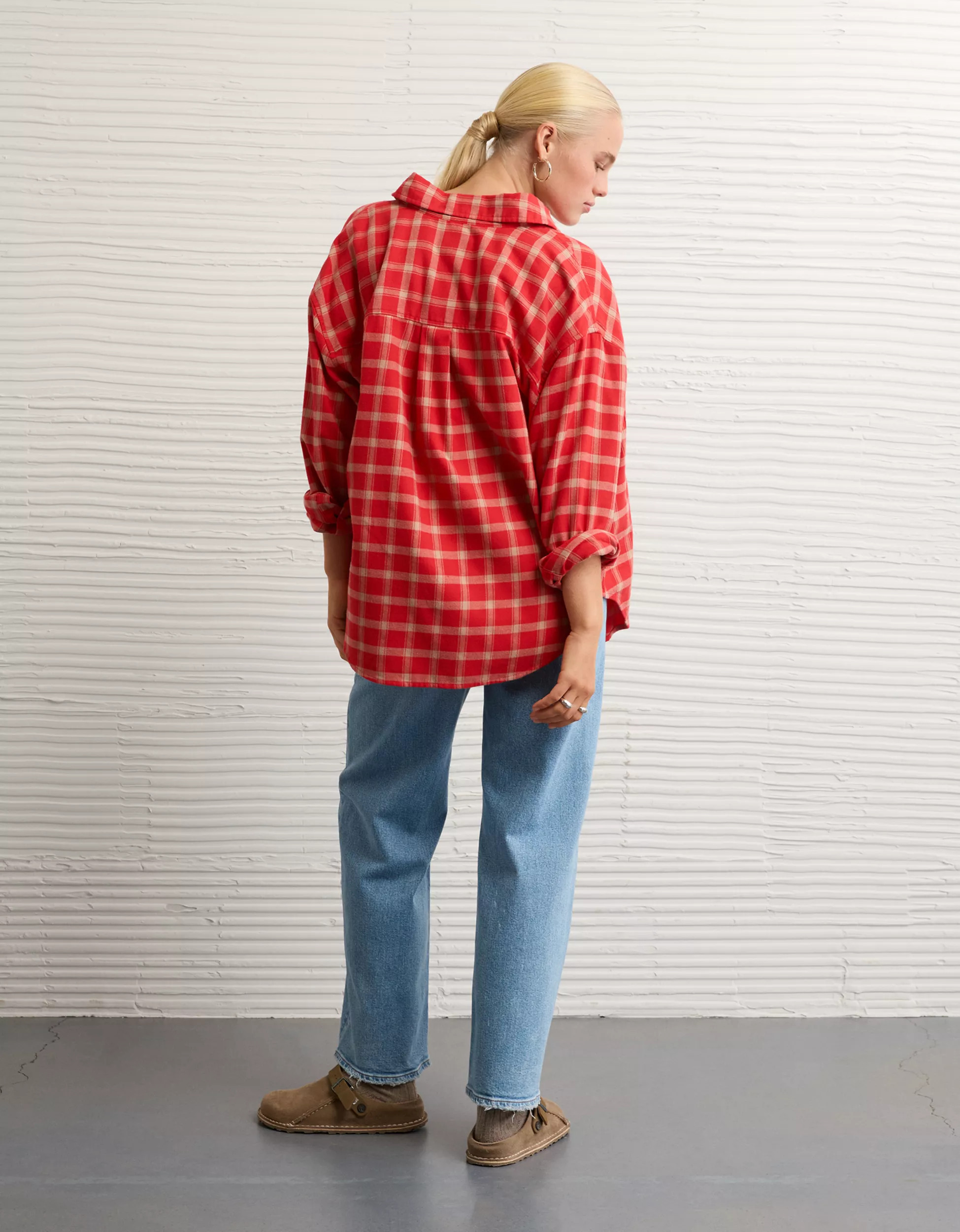 AE Plaid Button-Up Shirt | American Eagle Outfitters (US & CA)