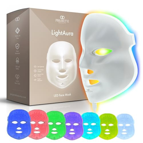 Project E Beauty Skin Rejuvenation Photon Mask | LED Face Mask Light Therapy Red Blue Light Anti-Aging Wrinkle Spa Facial Treatment Home Skincare Mask | Amazon (US)