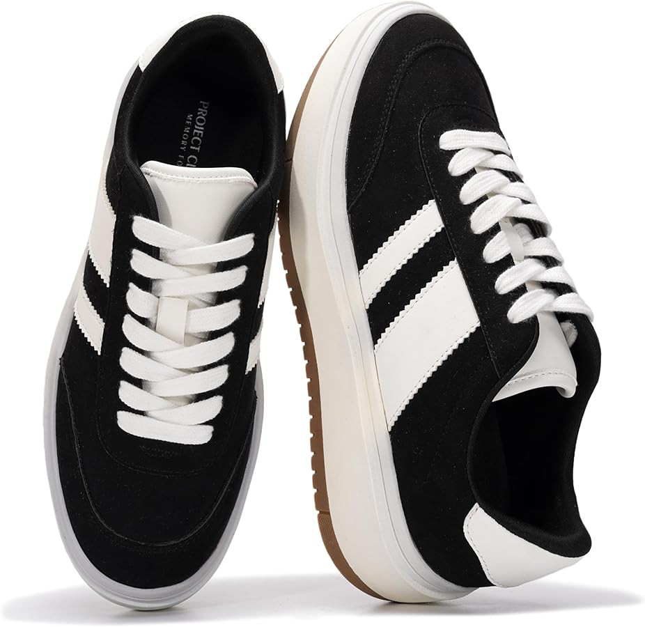 Project Cloud Platform Sneakers for Women - Lightweight Memory Foam Insole Womens Sneakers - Non-... | Amazon (US)