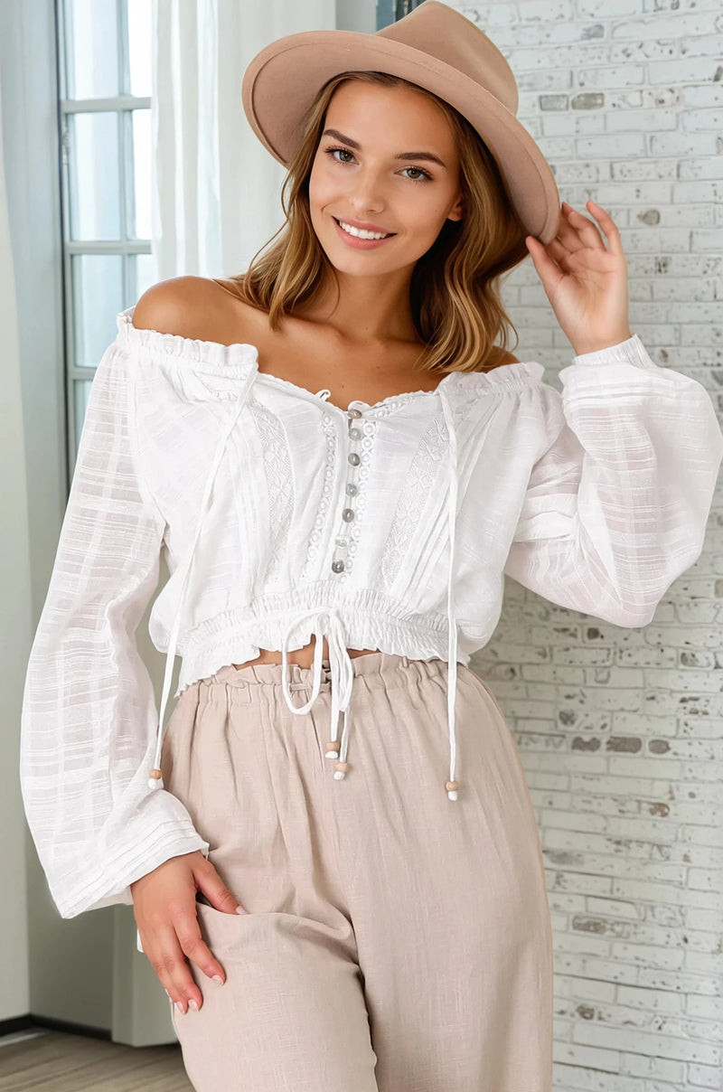 Shop Tops: Marlon Top - White | saltycrush.com | Salty Crush