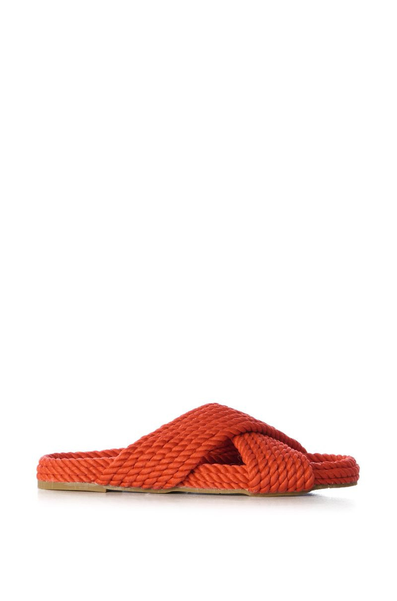 AZALEA WANG LEONIDAS ORANGE ROPE SANDAL | AKIRA