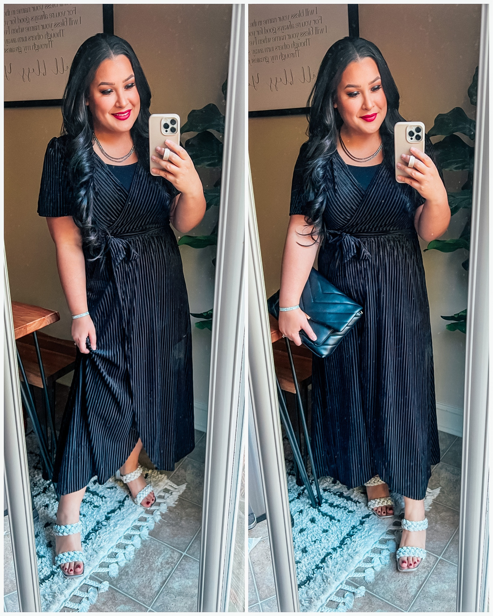 coastal blue bridesmaid dresses Tea LengthShort | Beach Outfit AUGUST2025 The soft REFORMATION Black Stretch Cotton Size:W32 X L32 Pants unhemmed for custom fitting