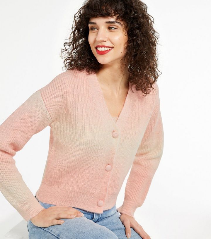 Pink Ombré Knit Cardigan 
						
						Add to Saved Items
						Remove from Saved Items | New Look (UK)
