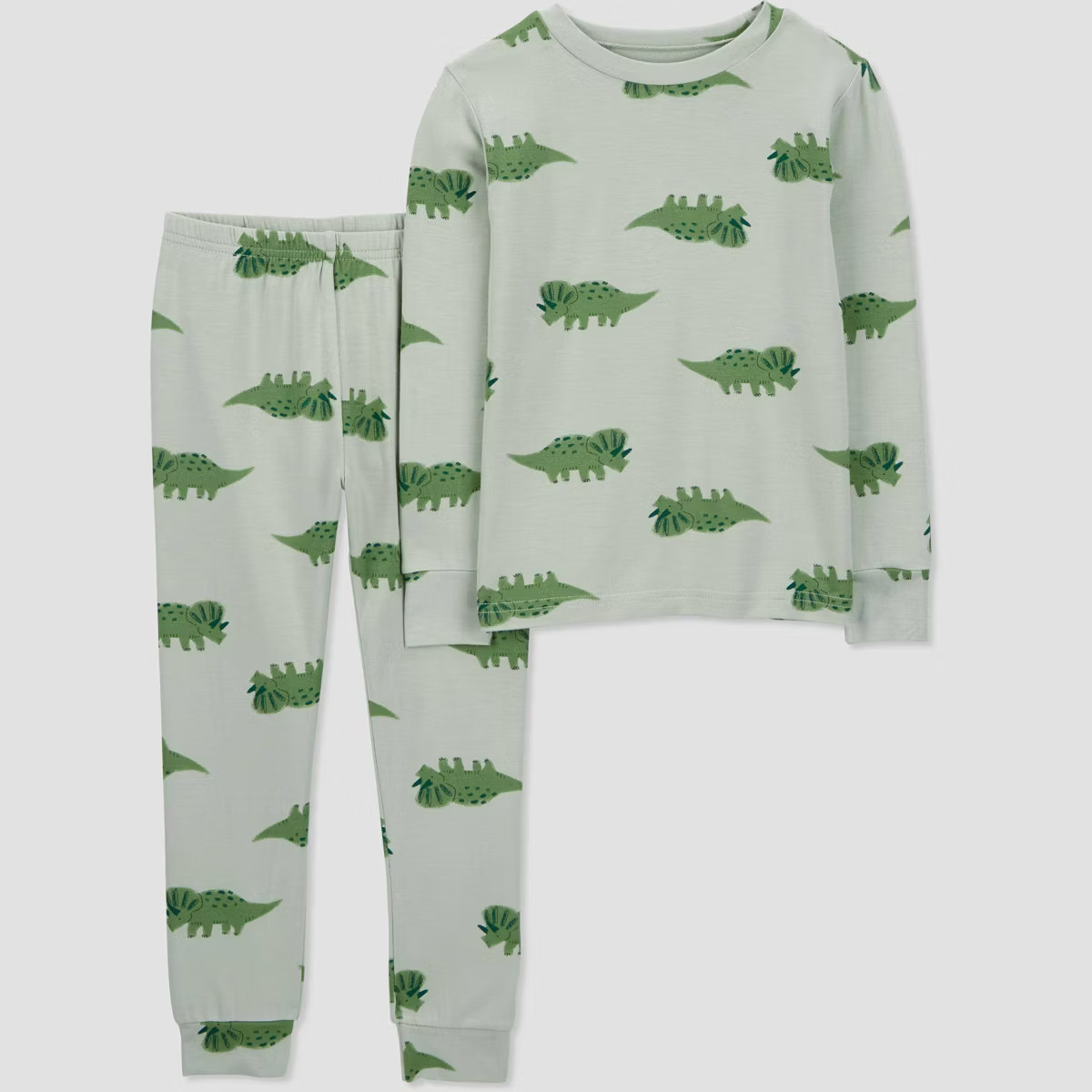 Carter's Just One You®️ Toddler Boys' 2pc Comfy Soft Snug Fit Dinosaurs Pajama Set - Green 2T | Target