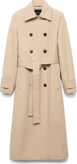MANGO Selection Classic Cotton Trench Coat | Nordstrom | Nordstrom