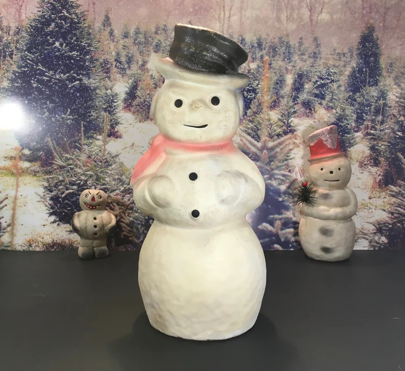 Paper Mache Snowman Stamm House | Etsy | Etsy (US)