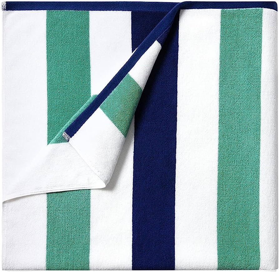 Bornbay Cotton Oversized Beach Towel - Extra Large 40"X70" Plush Thick Pool Towel, XL Fluffy Stri... | Amazon (US)