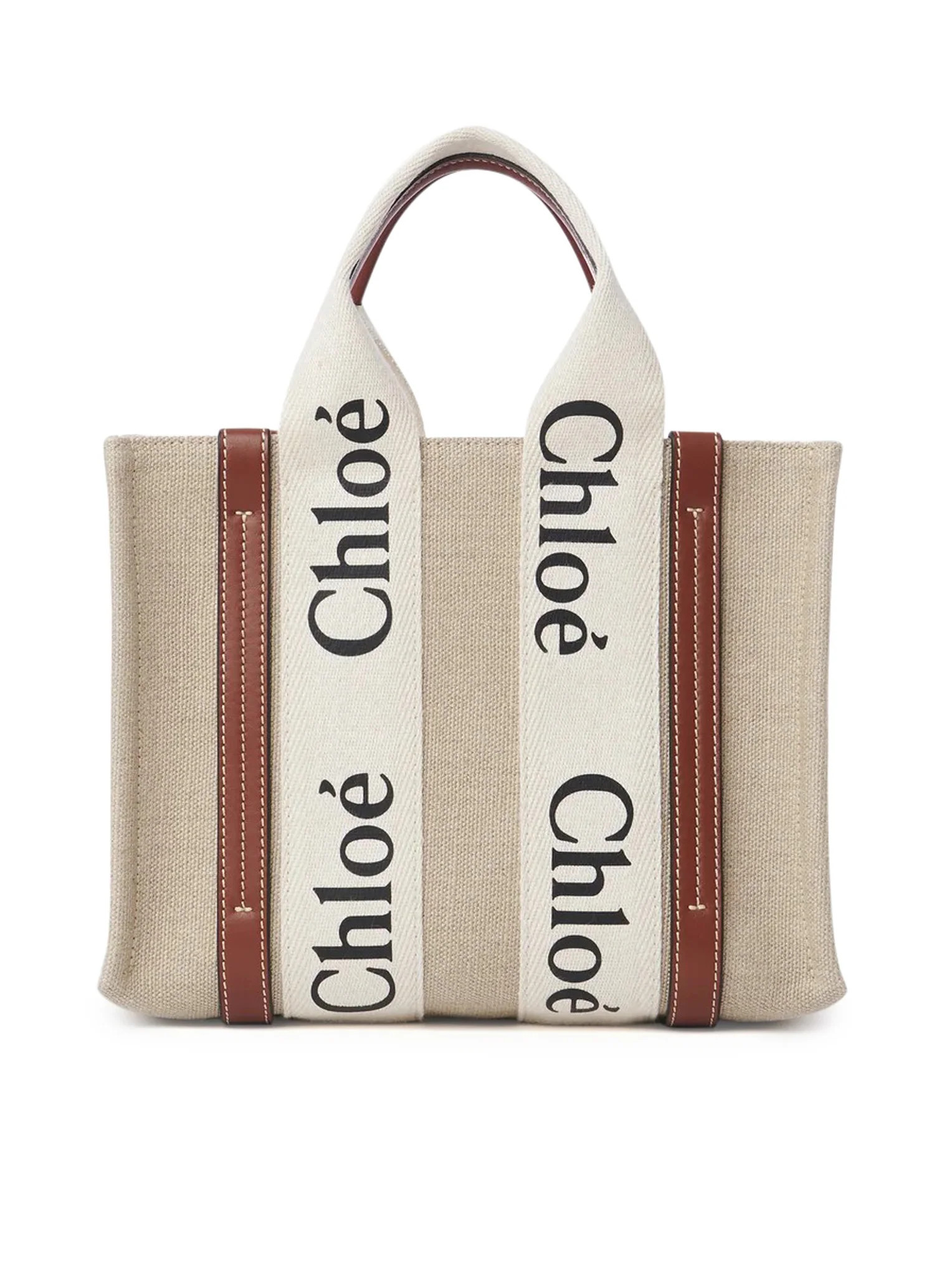 WOODY SMALL LINEN TOTE BAG - Chloe` - Woman | Suitnegozi INT