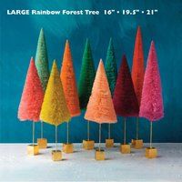 Large Bottle Brush Tree, Rainbow Forest Sisal, 16"", 19.5"", 21"", Glitterville Christmas Decor | Etsy (US)