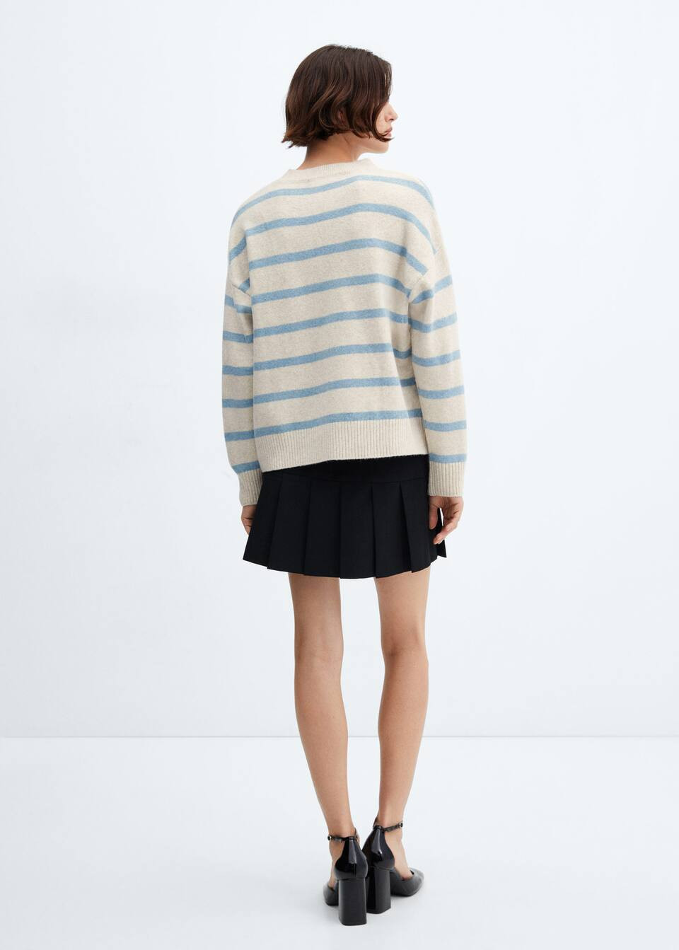 Round-neck striped sweater | MANGO (US)