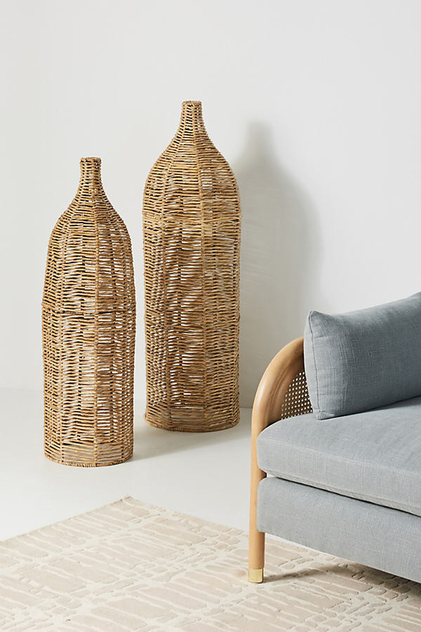 Birdie Wicker Vases, Set of 2 By Anthropologie in Beige | Anthropologie (US)