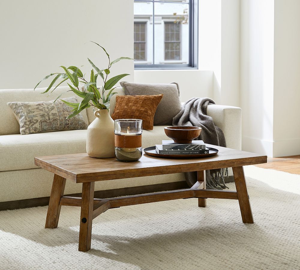 Rustic Farmhouse Rectangular Coffee Table (54") | Pottery Barn (US)