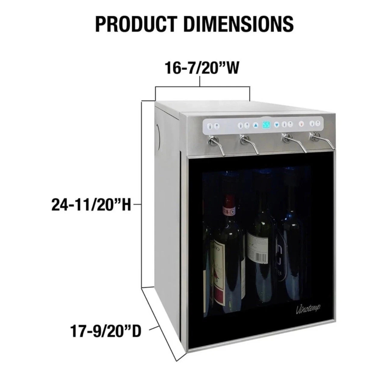 Vinotemp Four-Bottle Wine Dispenser Stainless Steel VT-Winedisp4 SS | eBay | eBay US