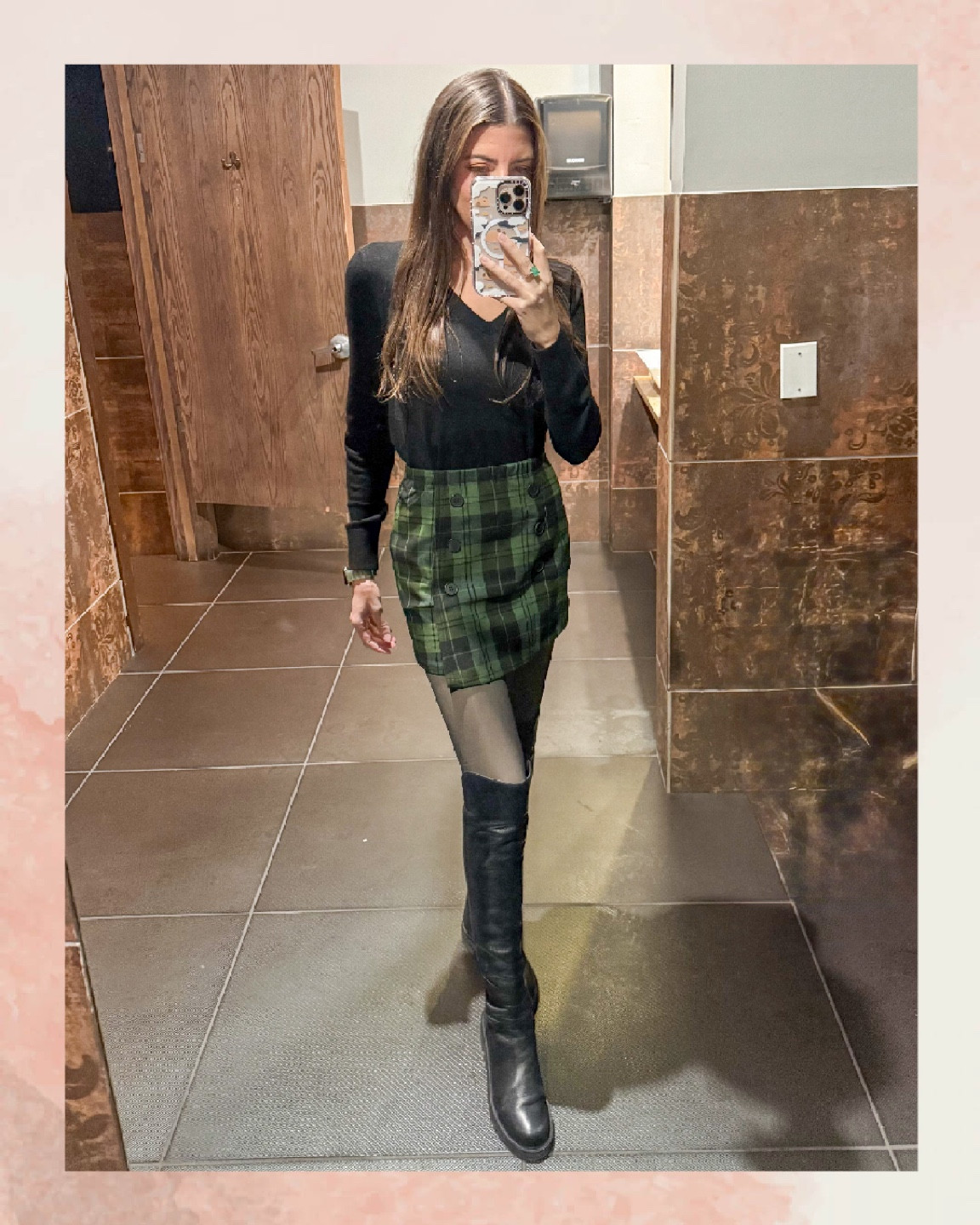 Serving up schoolgirl chic with a side of edge—because plaid skirts and over-the-knee boots are basically the power couple of winter fashion. A+ for effort, right? 

#SmartAndStylish #PlaidPerfection

#LTKFindsUnder50 #LTKFindsUnder100 #LTKShoeCrush