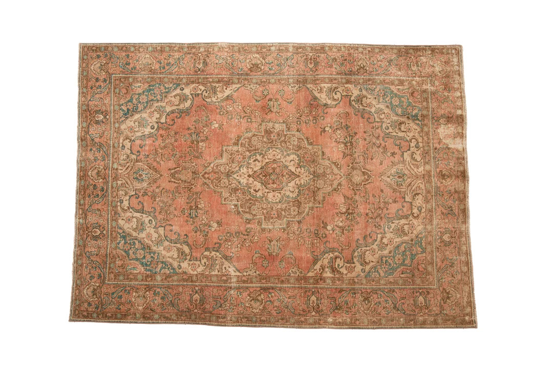 Handmade Oriental Rug, Pink Teal Rug, Oversize Oushak Rug, Floral Rug, Turkish Vintage Rug, 7.9 X... | Etsy (UK)