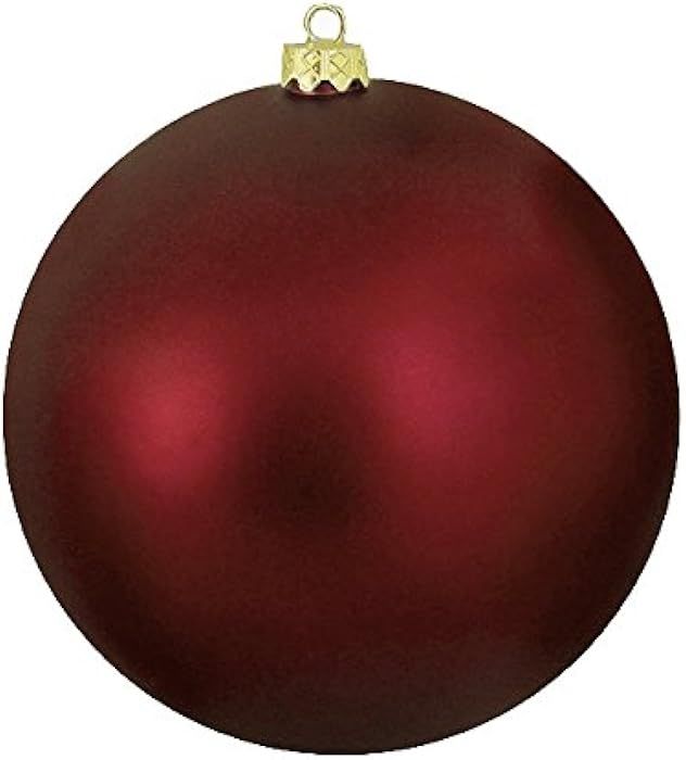 Northlight 31753457 Matte Burgundy Commercial Shatterproof Christmas Ball Ornament, 10" | Amazon (US)