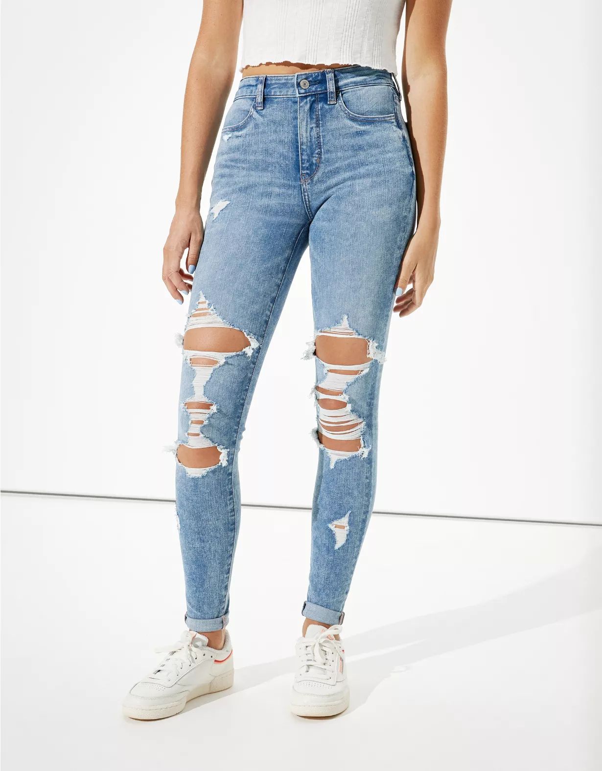 AE Dream Ripped Super High-Waisted Jegging | American Eagle Outfitters (US & CA)