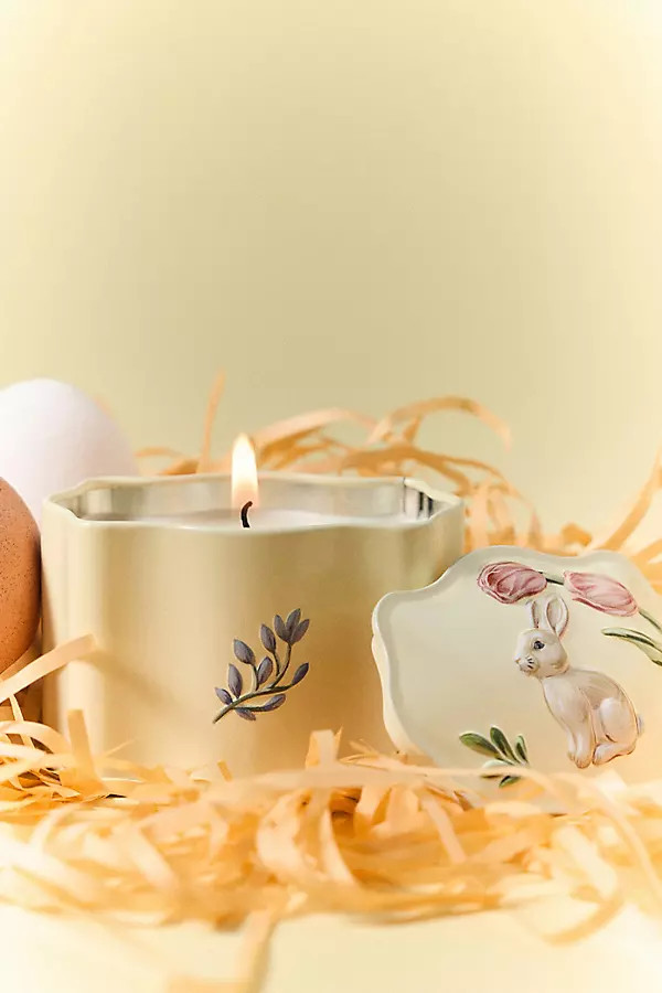 Aubrey Floral Sun Drenched Magnolia Tin Candle | Anthropologie (US)